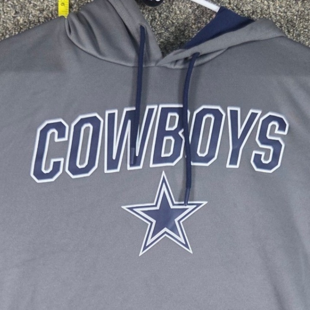 NFL Team Apparel Hoodie Mens XL Gray Dallas Cowboys Star Graphic Pullover